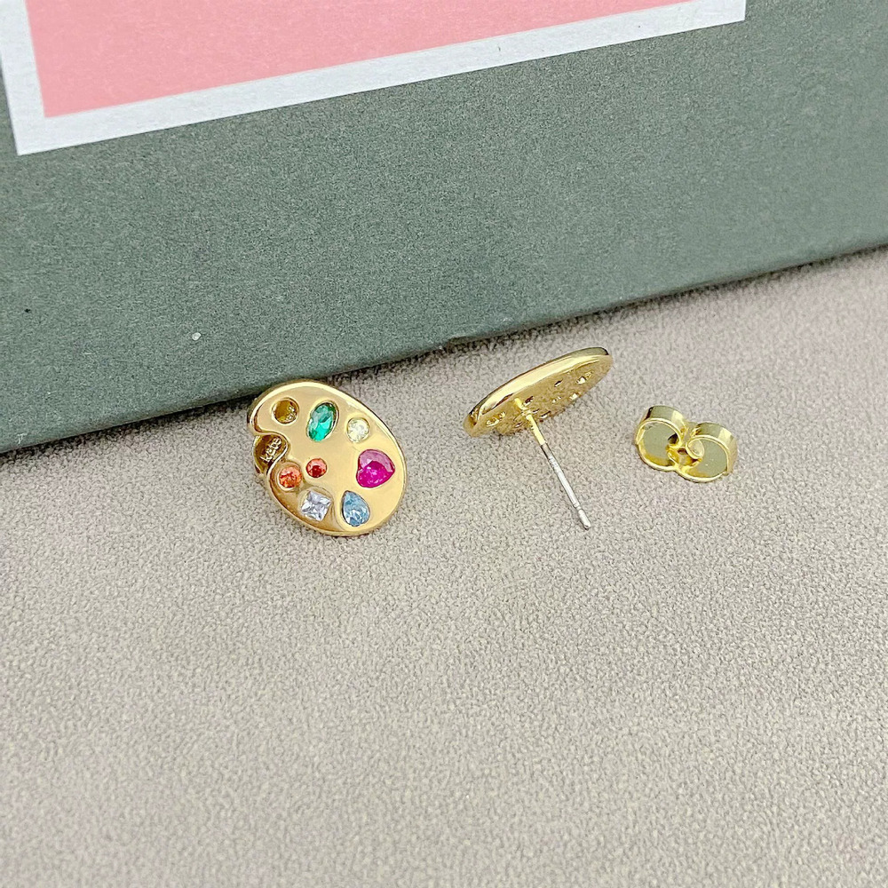 kate spade Palette Shape Multi Color Rhinestone - Picture 4 of 6